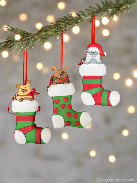 Dog In A Stocking Ornament