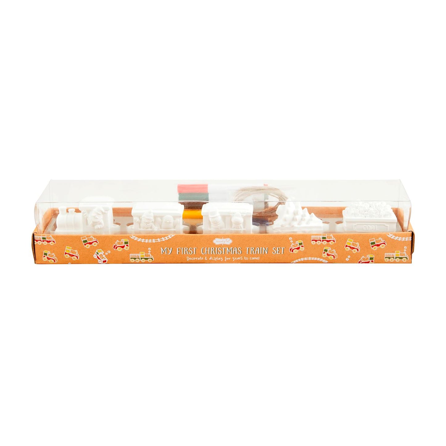 Mud Pie Christmas Color-Me Train & Village Sets