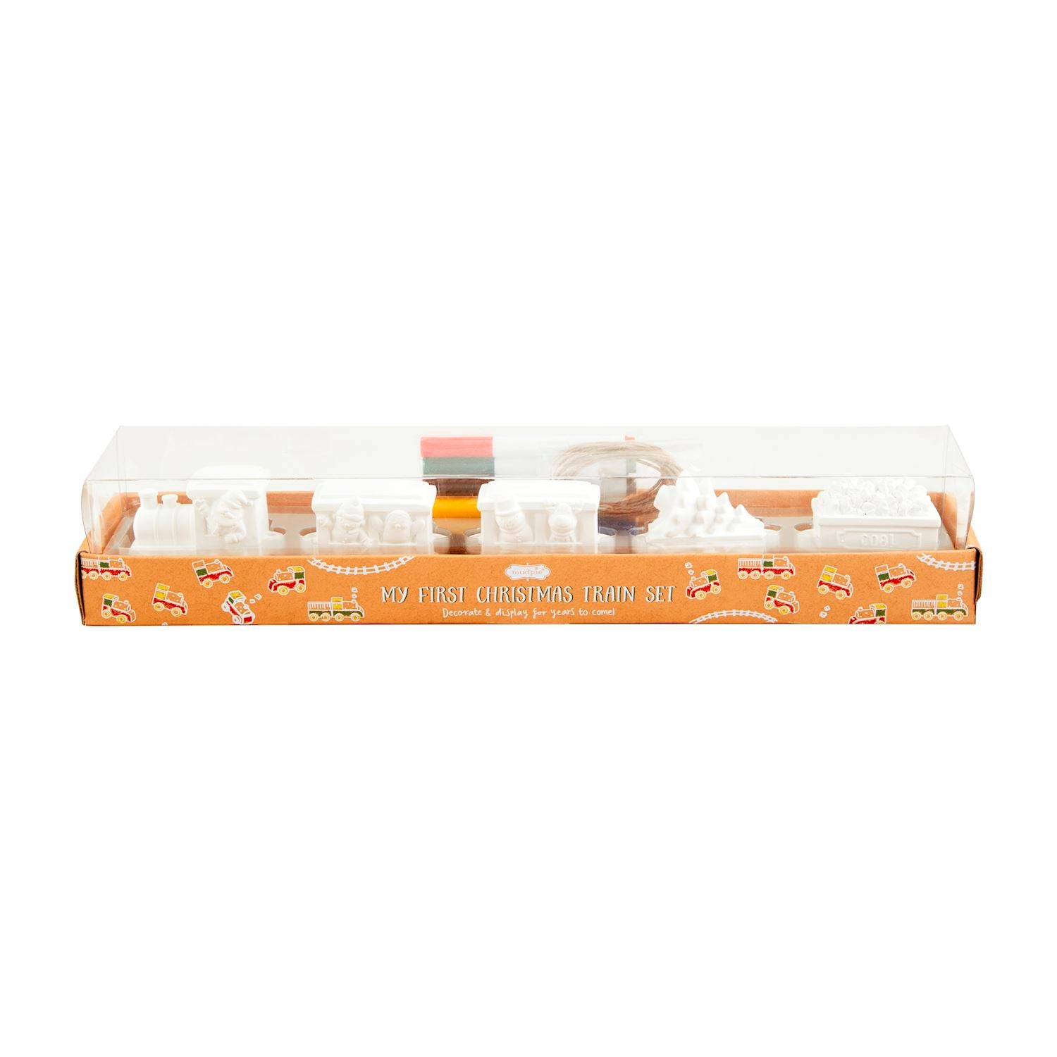 Mud Pie Christmas Color-Me Train & Village Sets