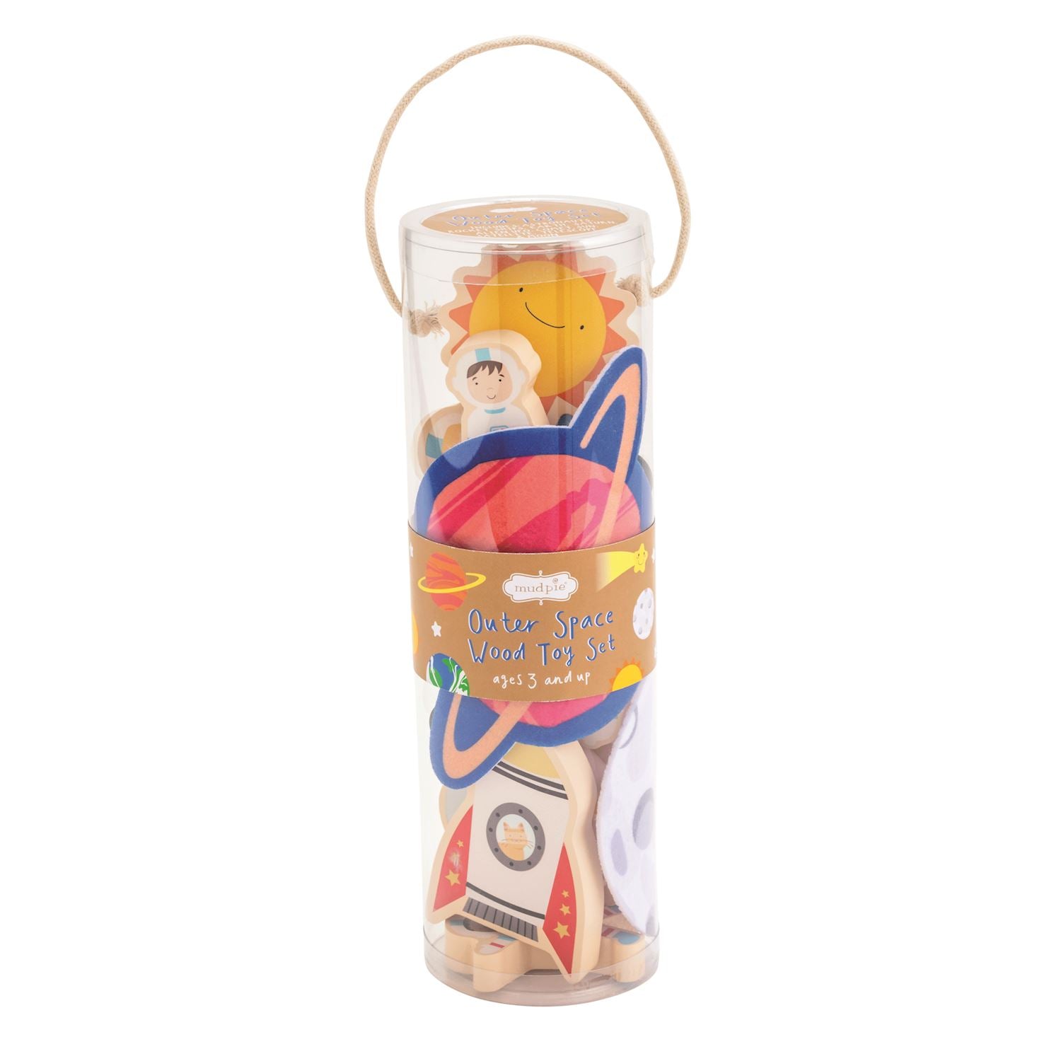 Mud Pie Outer Space Wood Toy Set