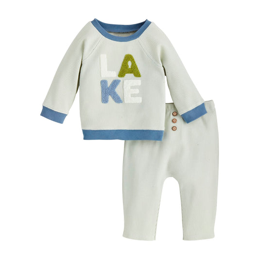 Mud Pie Lake Applique Pant Set