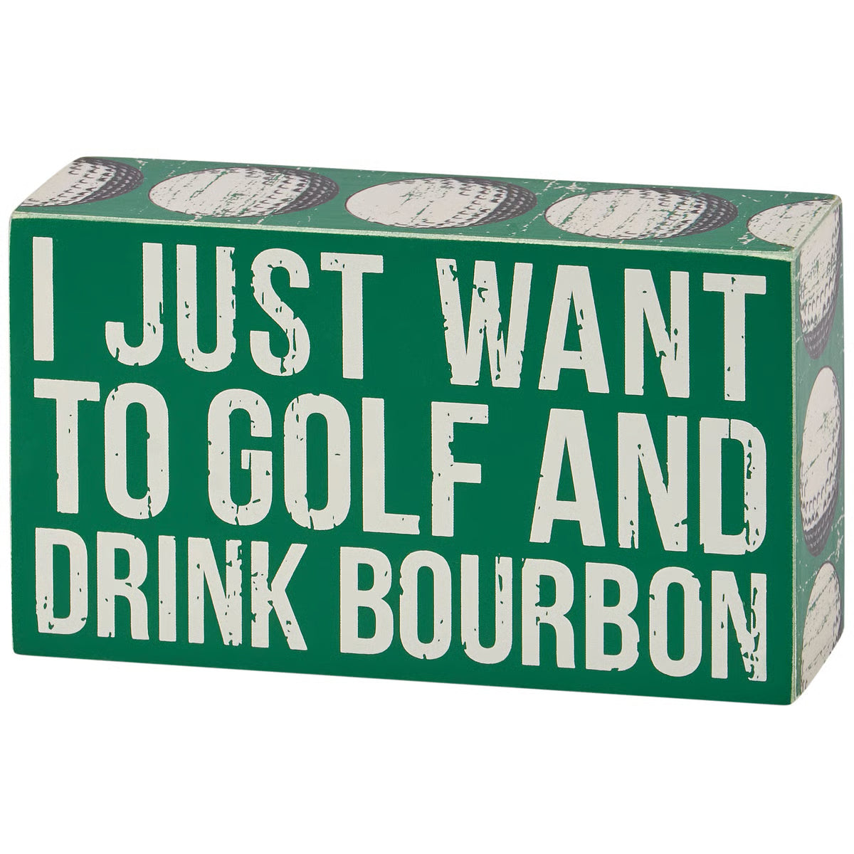 Golf And Bourbon Box Sign on