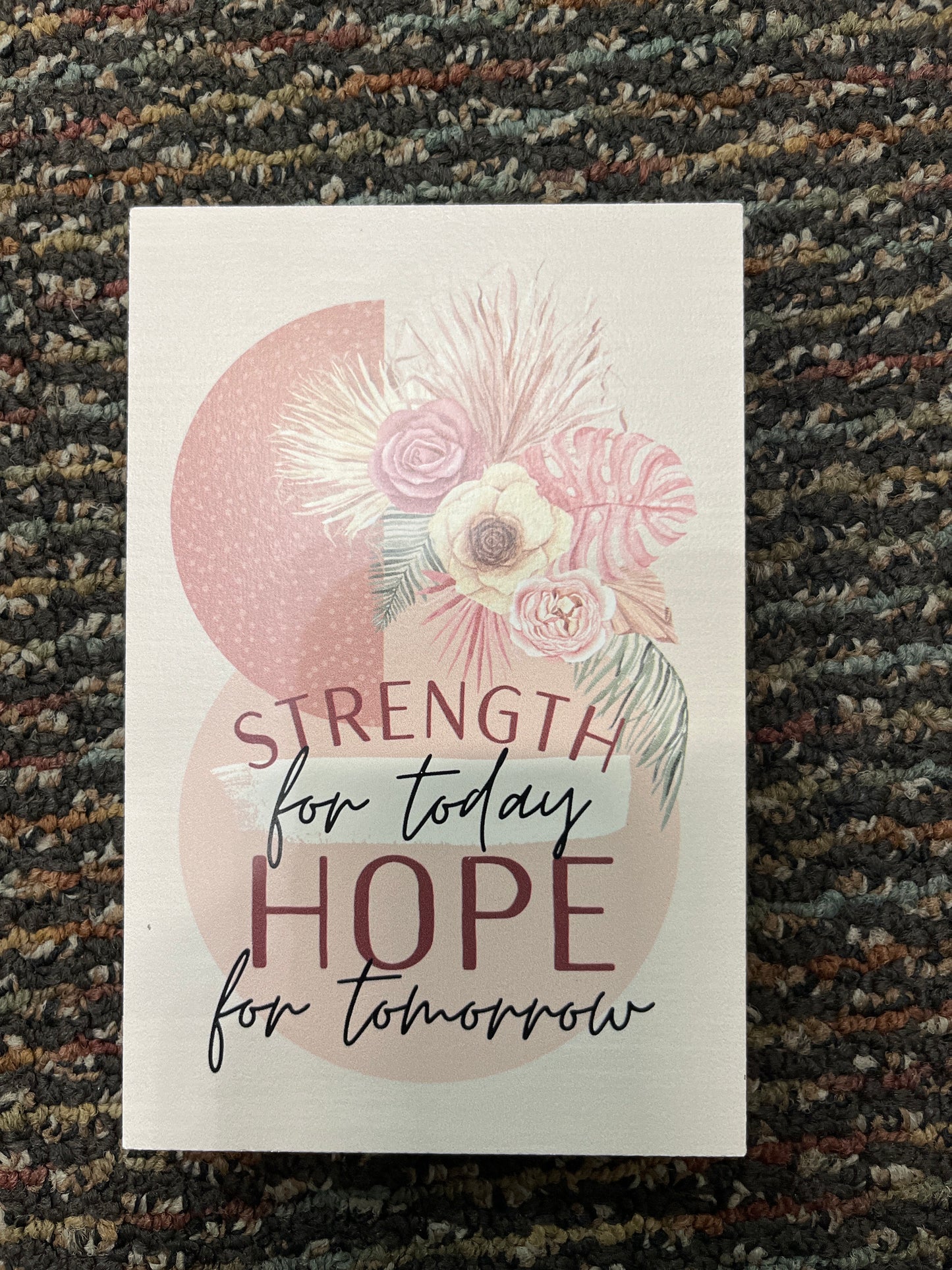 Strength Hope Bi Fold Wood Card