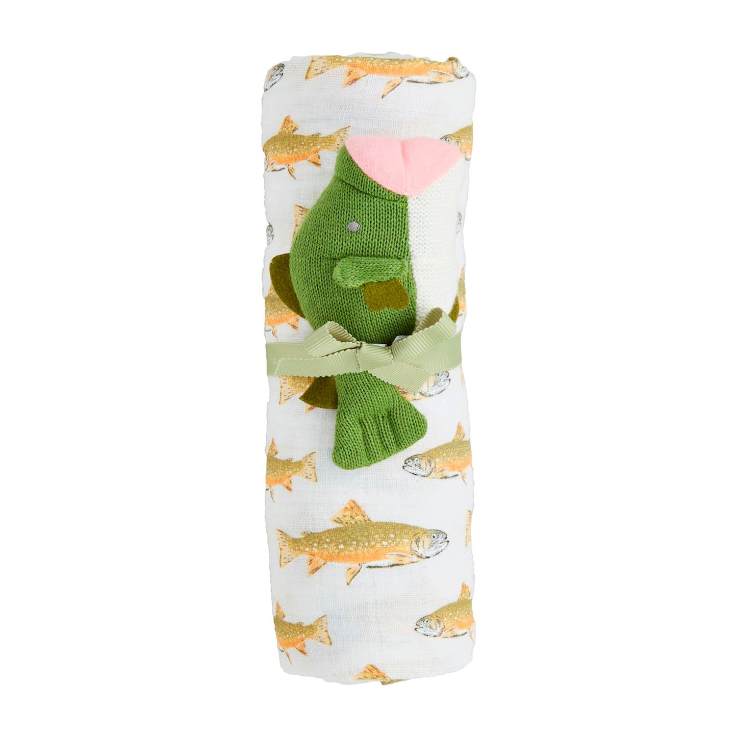 Mud Pie Swaddle & Rattle Set