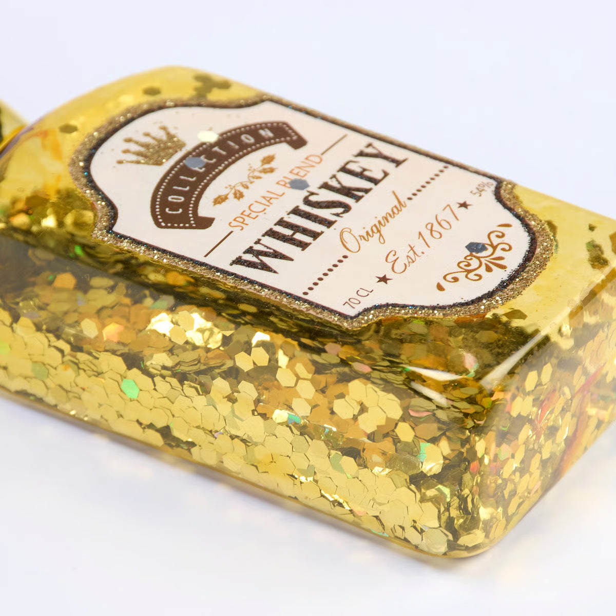 Glass Whiskey Bottle Ornament