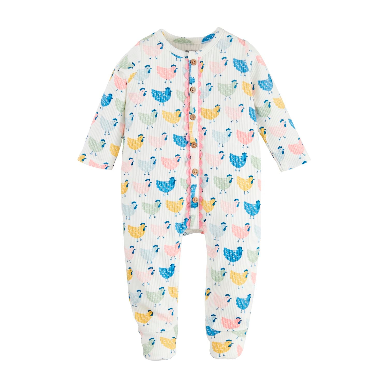 Mud Pie Chicken/Ditsy Farm Print Sleeper