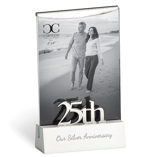 Engagement & Anniversary Picture Frame With Wood Base