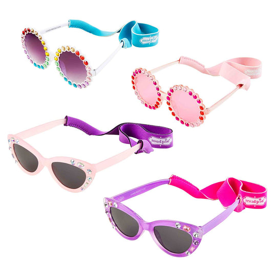 Mud Pie Toddler Girls Sunglasses & Strap Set