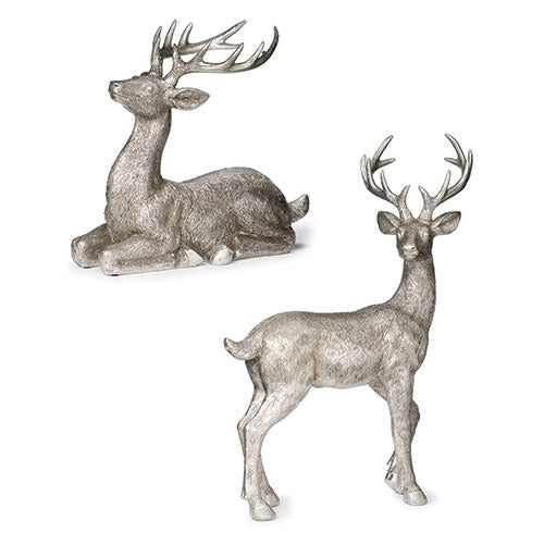 Silver Deer Figures