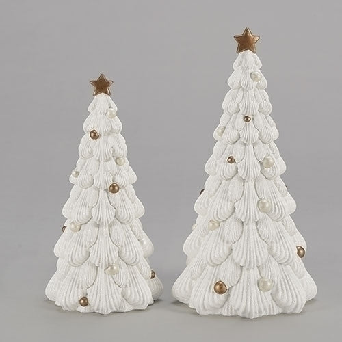 Set of Two Piped Frosting and Pearl Trees