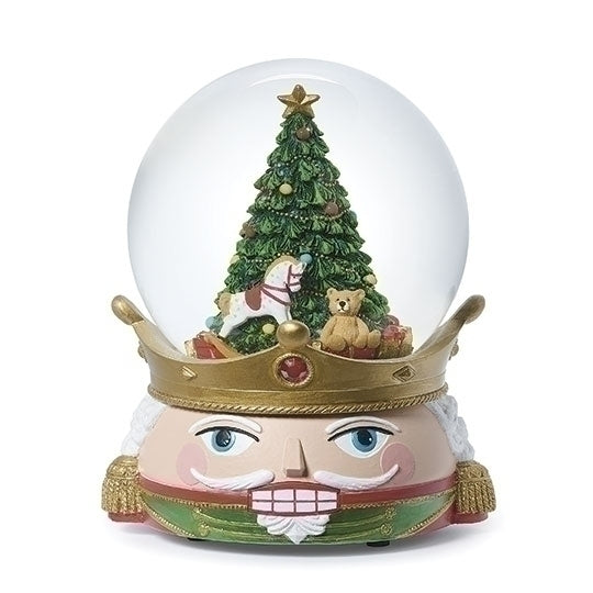 6.5"H Wind Up Musical Nutcracker Head Water Dome
