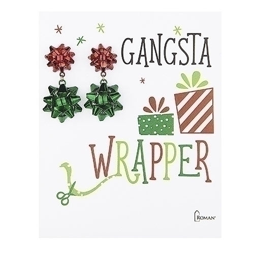 Gangsta Wrapper Bow Earrings
