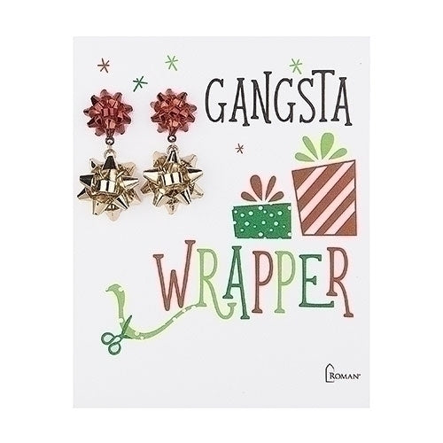 Gangsta Wrapper Bow Earrings