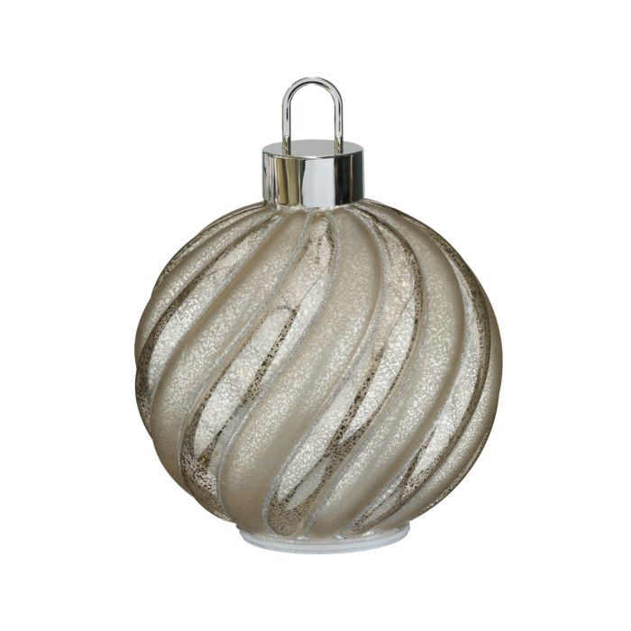 LED Ornament Decor - Swirl Silver