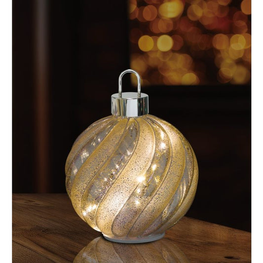 LED Ornament Decor - Swirl Silver