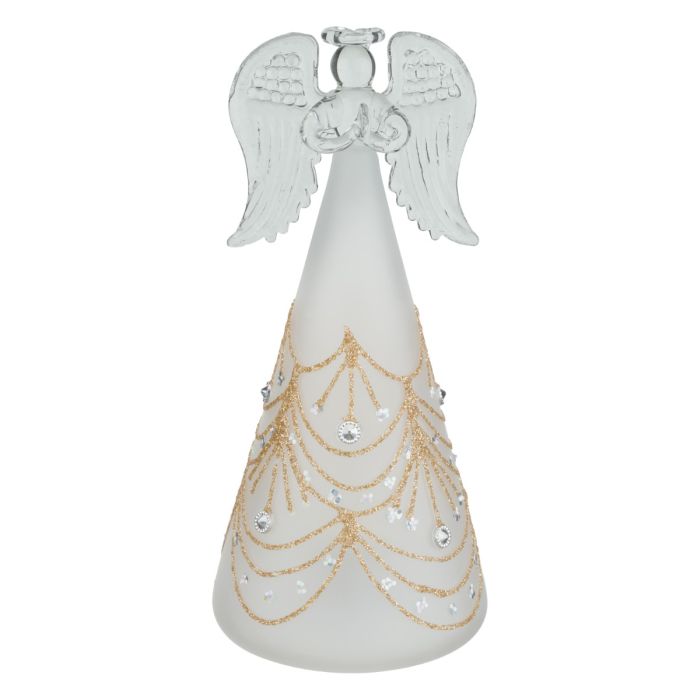 LED Frost Gold Angel Decor
