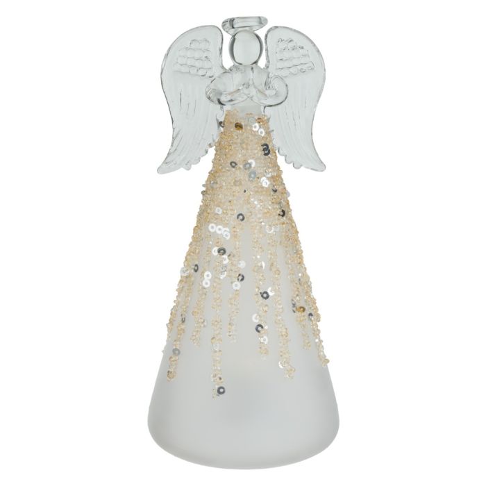 LED Frost Gold Angel Decor
