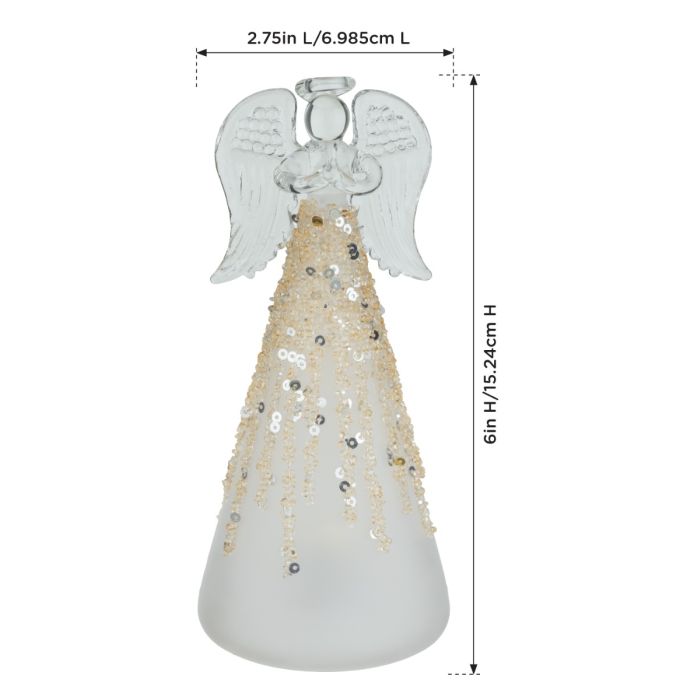 LED Frost Gold Angel Decor