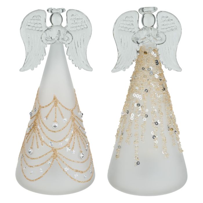 LED Frost Gold Angel Decor