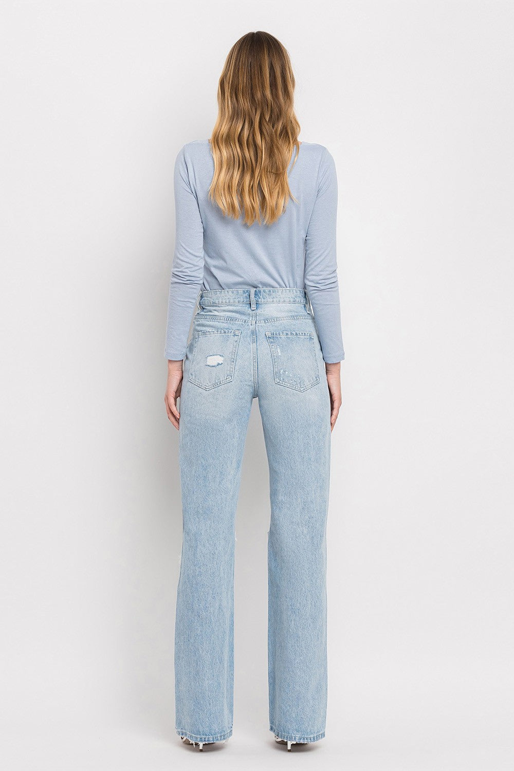 90's Vintage Super High Rise Flare Jeans