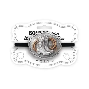 Bold Western Buckle Bracelet Hair Ties