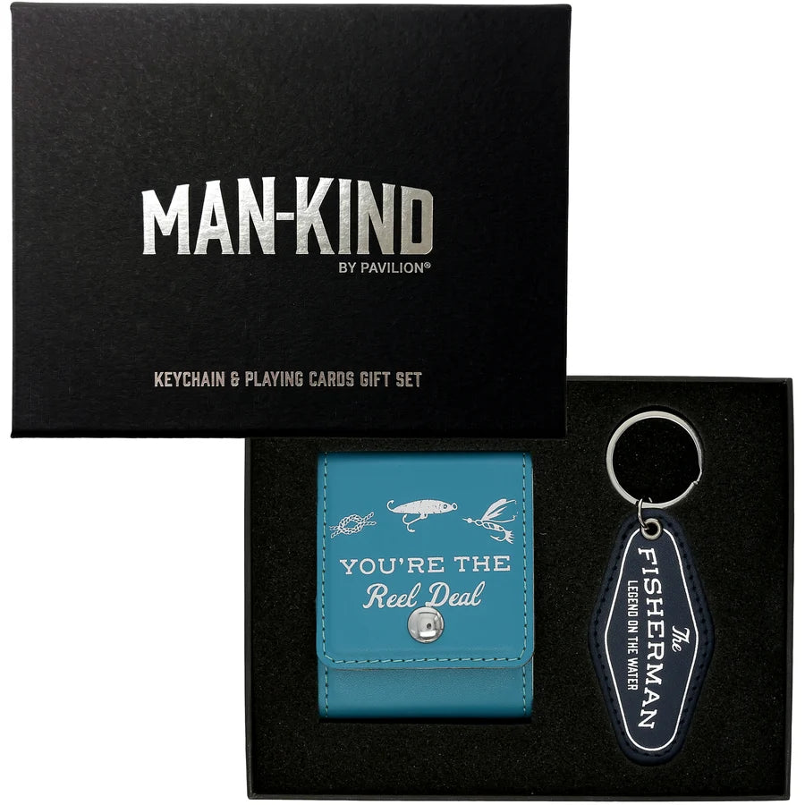 Reel Deal Playing Cards & Keychain Gift Set
