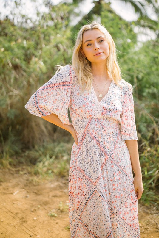 Boho Print Maxi Dress