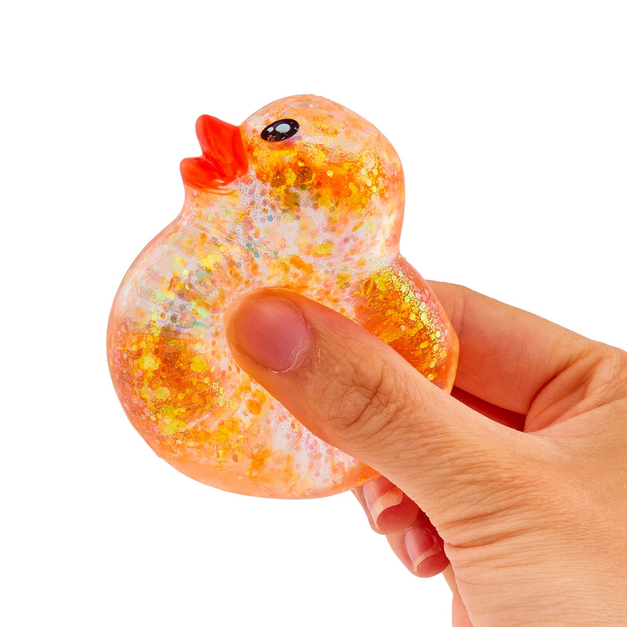 Squishy Glitter Ducks Toy- Pack of 4