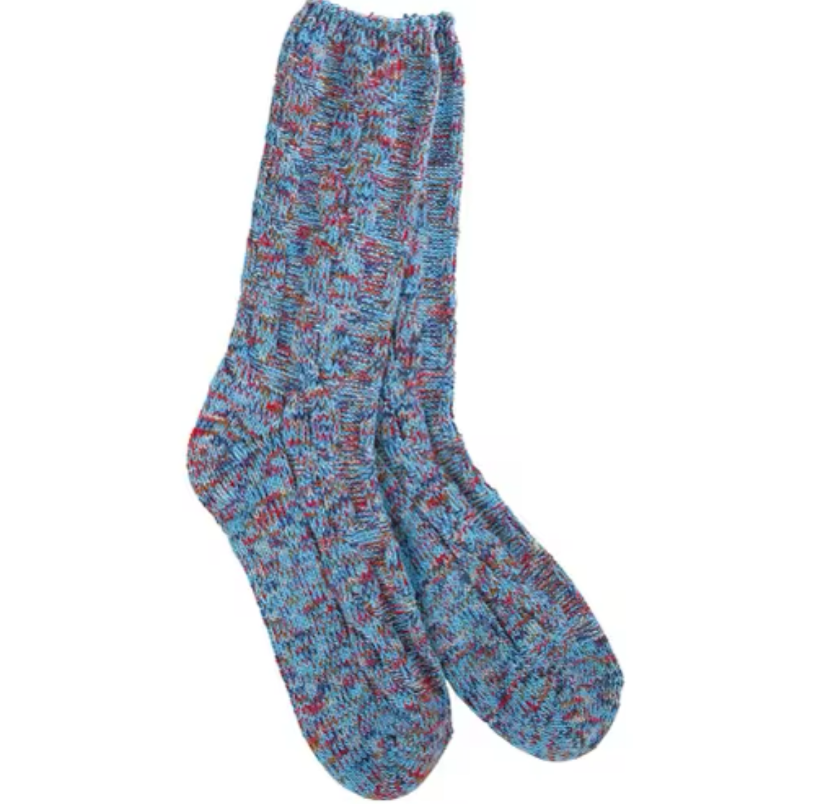 World’s Softest Socks Crew- Blue Harmony