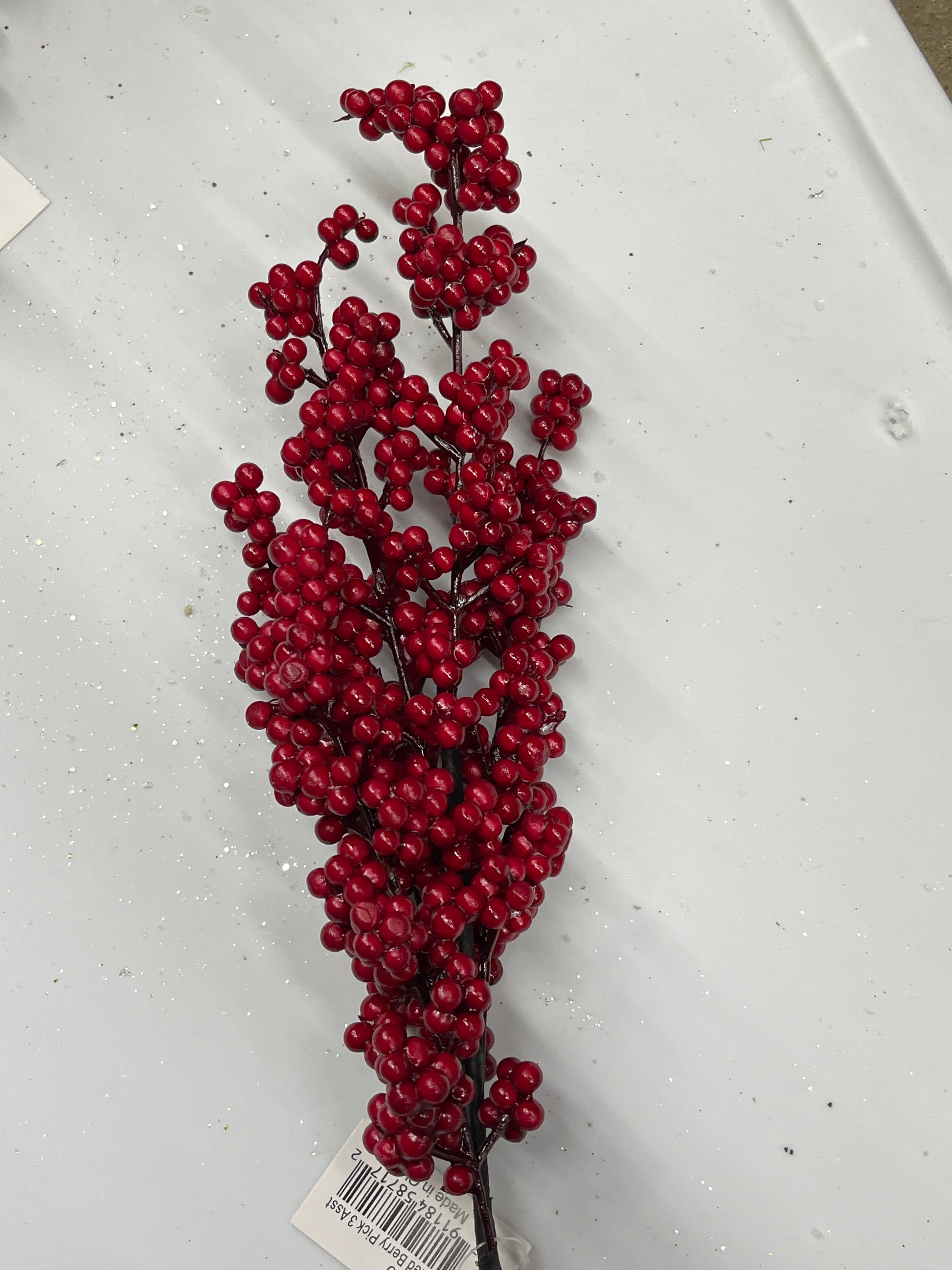 Red Berry Floral Pick