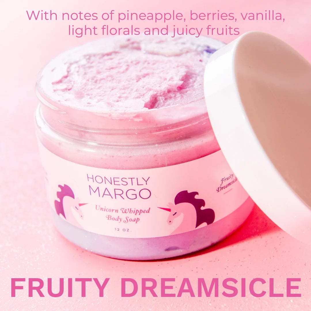 Honestly Margo Unicorn Fruity Dreamsicle Whipped Body Soap