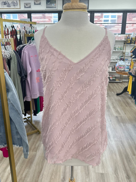 Dusty Pink Stripe Cami Top