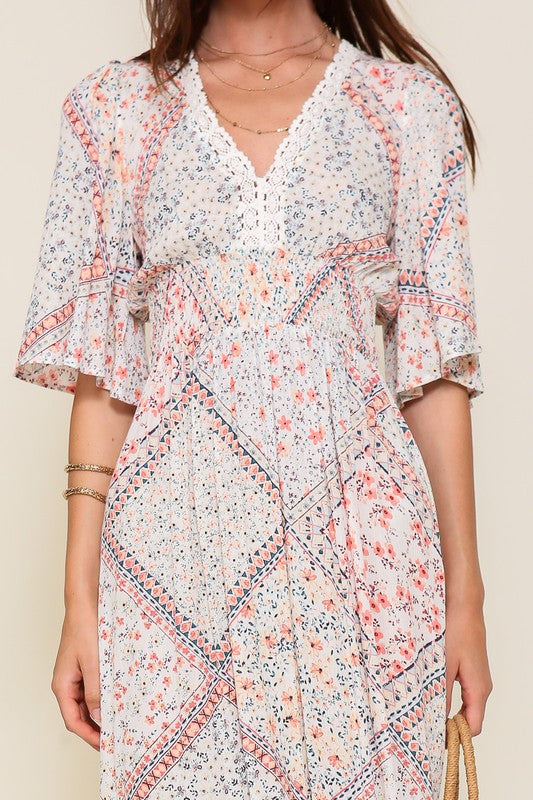Boho Print Maxi Dress