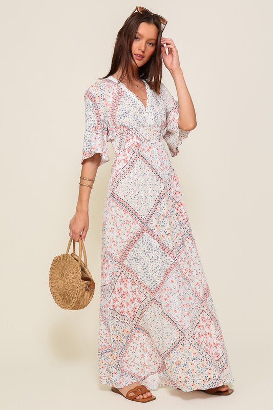 Boho Print Maxi Dress