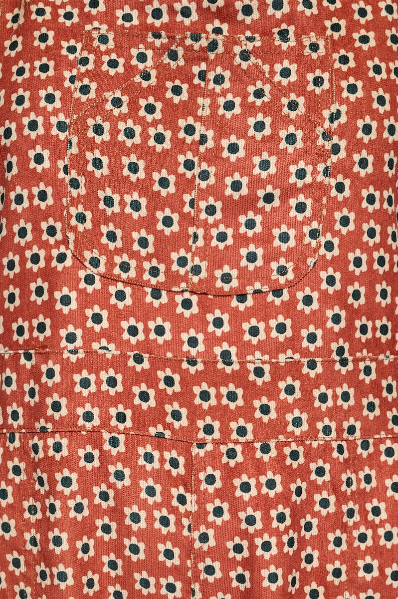 Burgundy Daisy Floral Print Jumpsuit