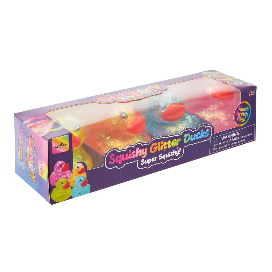 Squishy Glitter Ducks Toy- Pack of 4