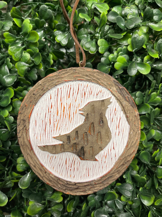 Round Resin Woodsy Ornament