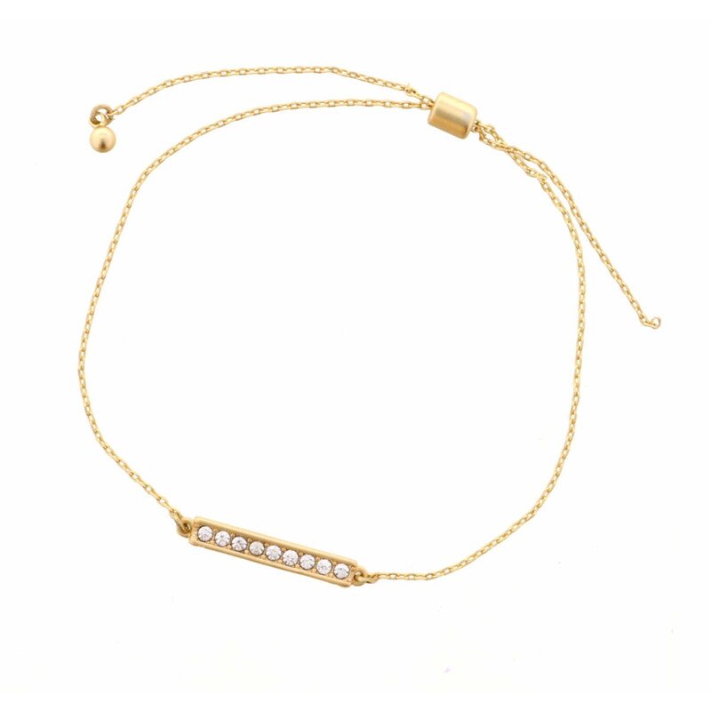 Jane Marie Short Bar/Clear Crystals Claire Bracelet