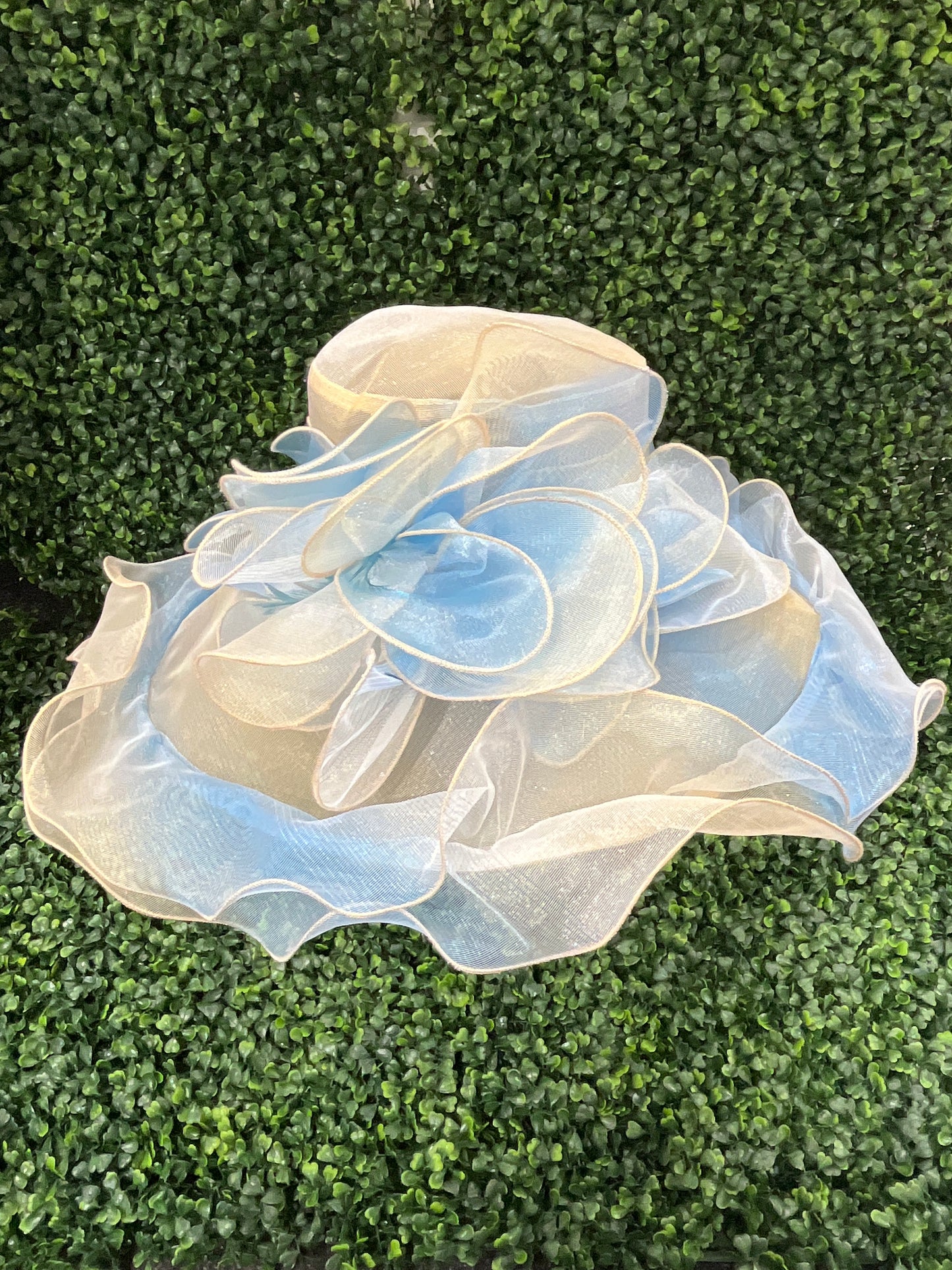 Light Blue & Cream Derby Hat