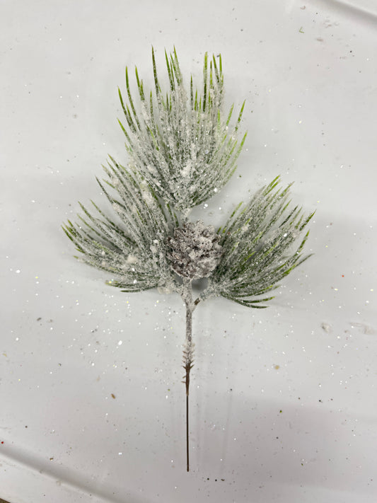 Small Flocked Spruce Pick