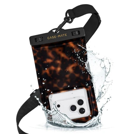 Case Mate Large Waterproof Floating Phone Pouch- Tortoiseshell