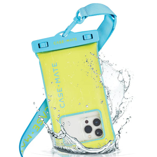 Case Mate Large Waterproof Floating Phone Pouch- Citrus Splash Lime/Blue