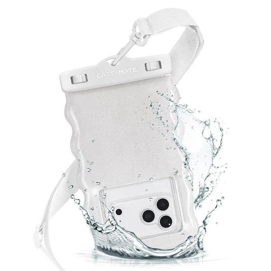 Case Mate Large Wavy Waterproof Floating Phone Pouch- Ivory Twinkle