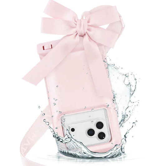 Case Mate Large Waterproof Floating Bow Pouch- Ballet Pink