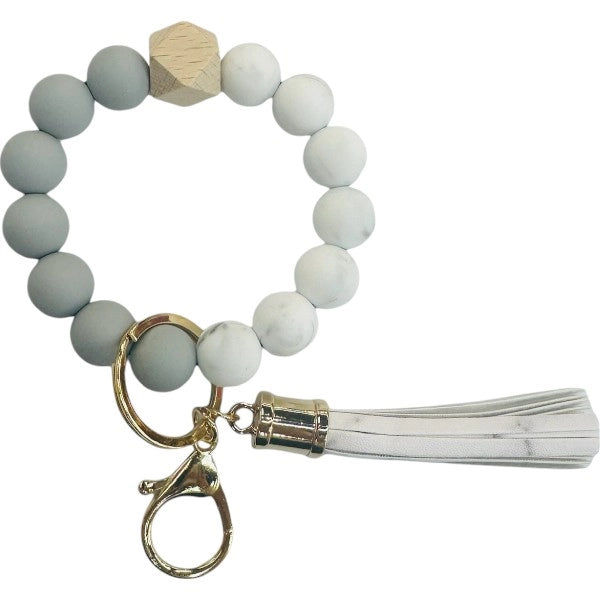 Silicone Beaded Wristlet Keyrings