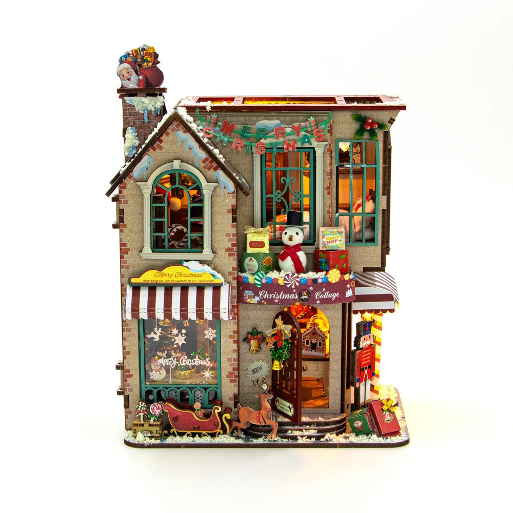 Christmas Cottage DIY Miniature House Kit