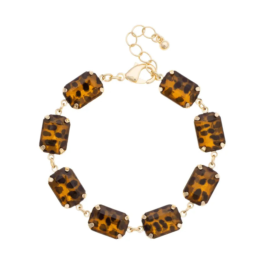 Canvas Bianca Linked Bracelet in Tortoise