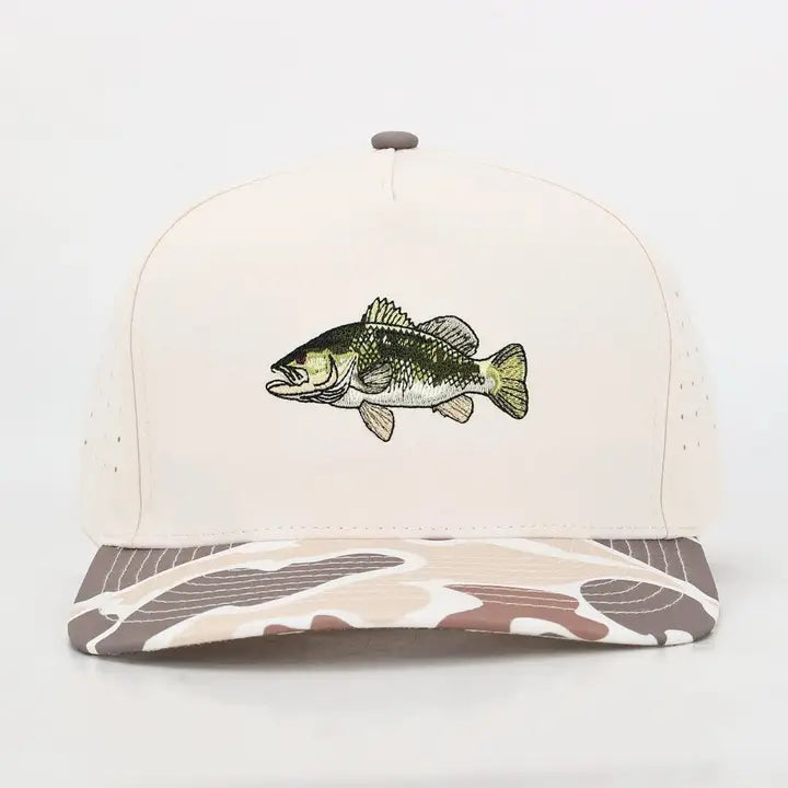 Happy Threads Outdoor Embroidered Camo Hat- Fish