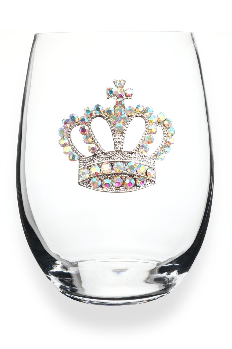 Jeweled Stemless Wine Glass Drinkware