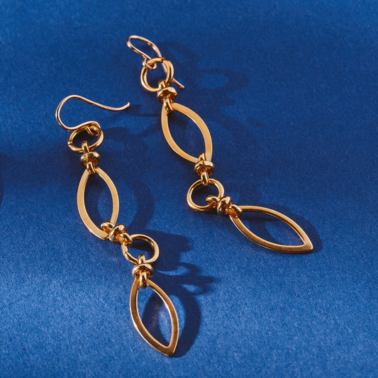 The Missing Link Earrings-Gold